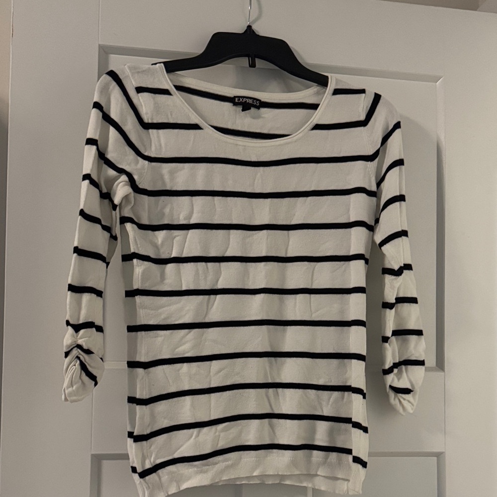Express Monochrome Striped Sweater